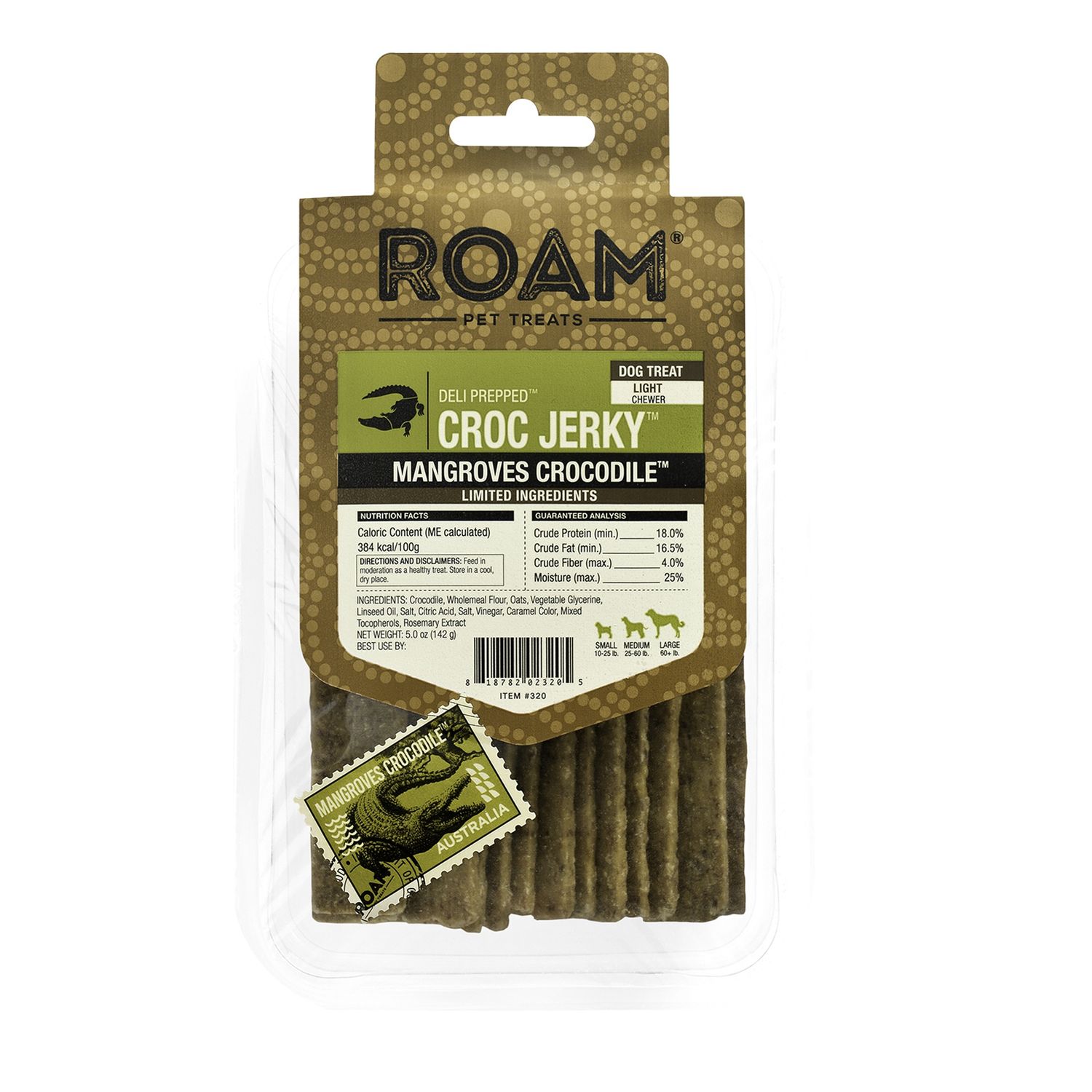 Roam Croc Jerky - Mangroves Crocodile - 142 g (5 oz)