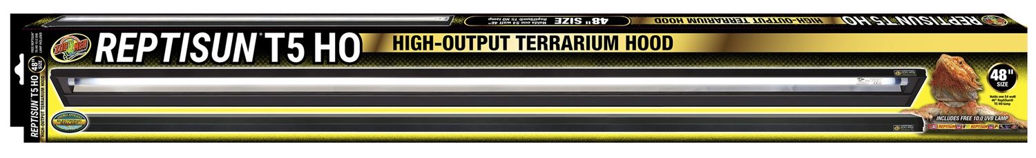 ZooMed ReptiSun® T5 HO Terrarium Hood with 10.0 Bulb 48&quot;