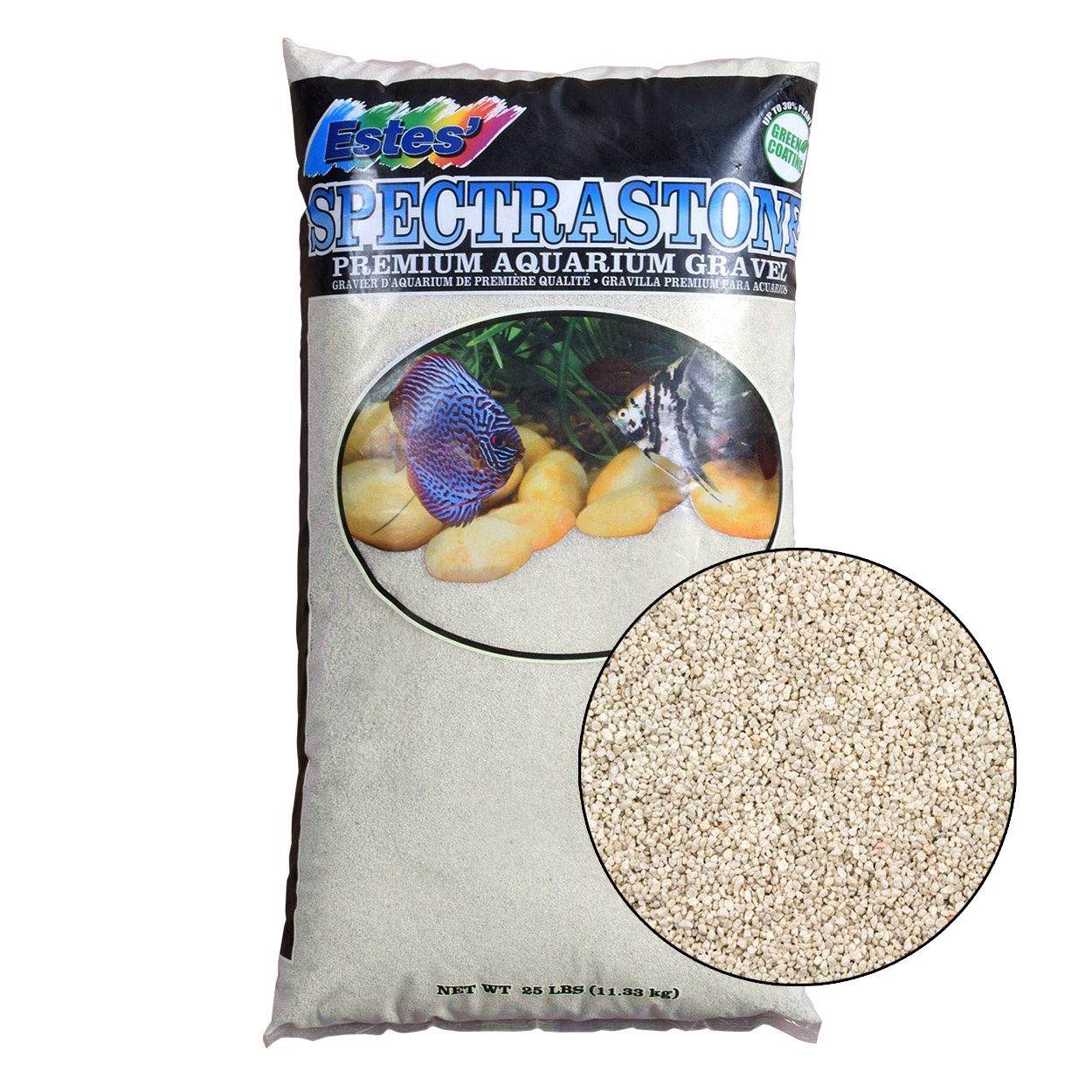 Estes - Stoney River Premium Aquarium Sand - White - 25 lb