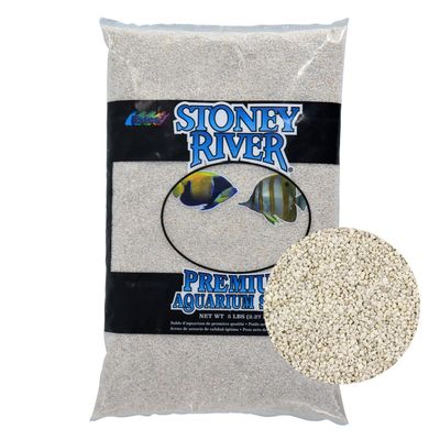 Estes - Stoney River Premium Aquarium Sand - White - 5 lb