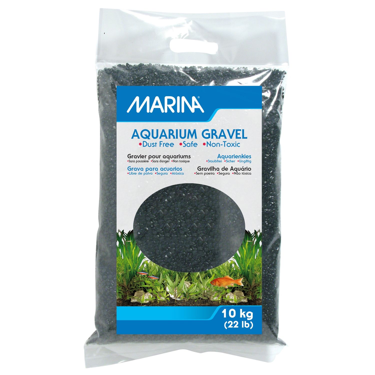 Marina Black Decorative Aquarium Gravel - 10 kg (22 lbs)