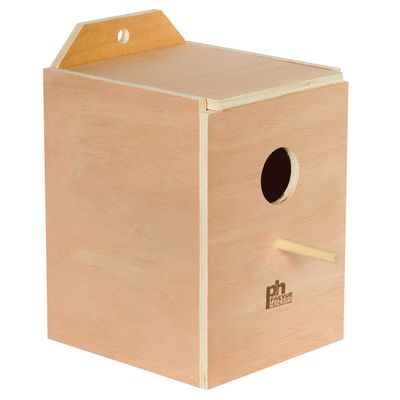 PH - Wood Nesting Box - Parakeet - Large Inside