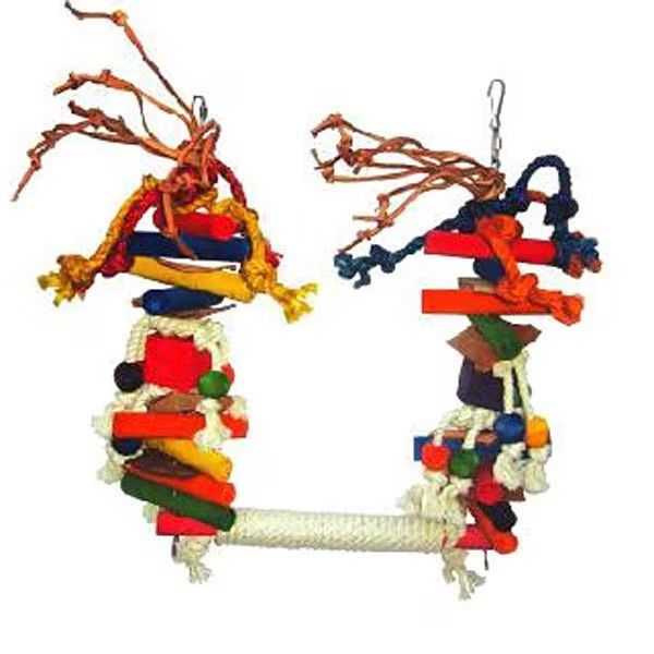 A&amp;E - Large Rope Swing with Blocks &amp; Leather