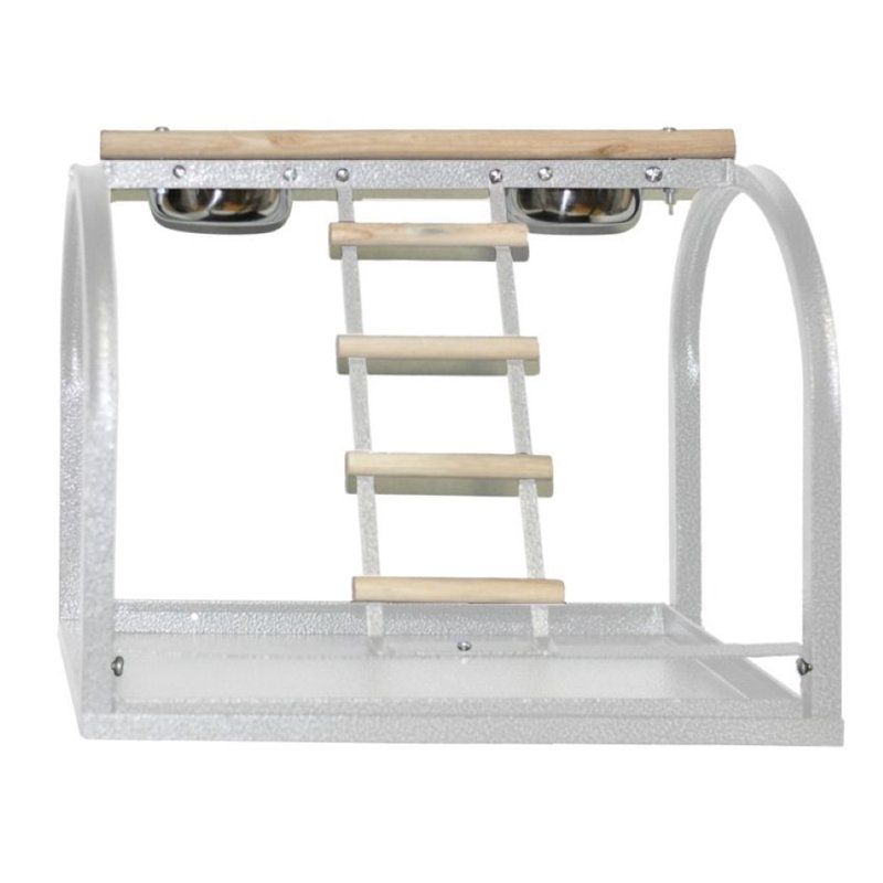 Table Stand with Ladders and Cups - 21&quot; x 14&quot; x 18&quot; - white