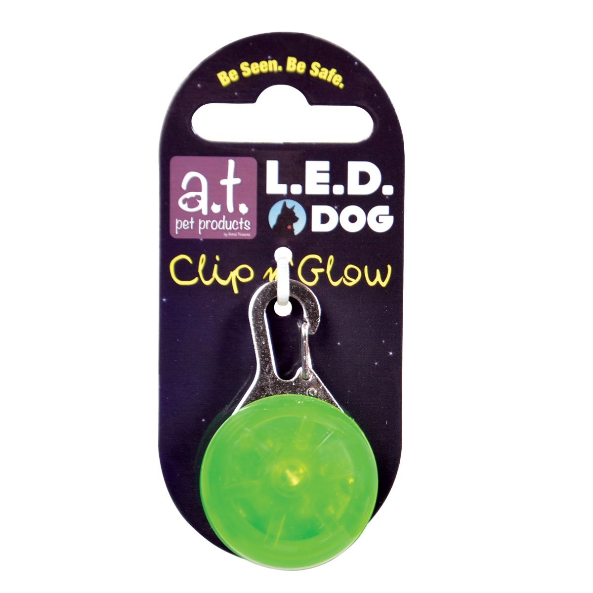 AT - LED Clip n&#39; Glow Tag - Green