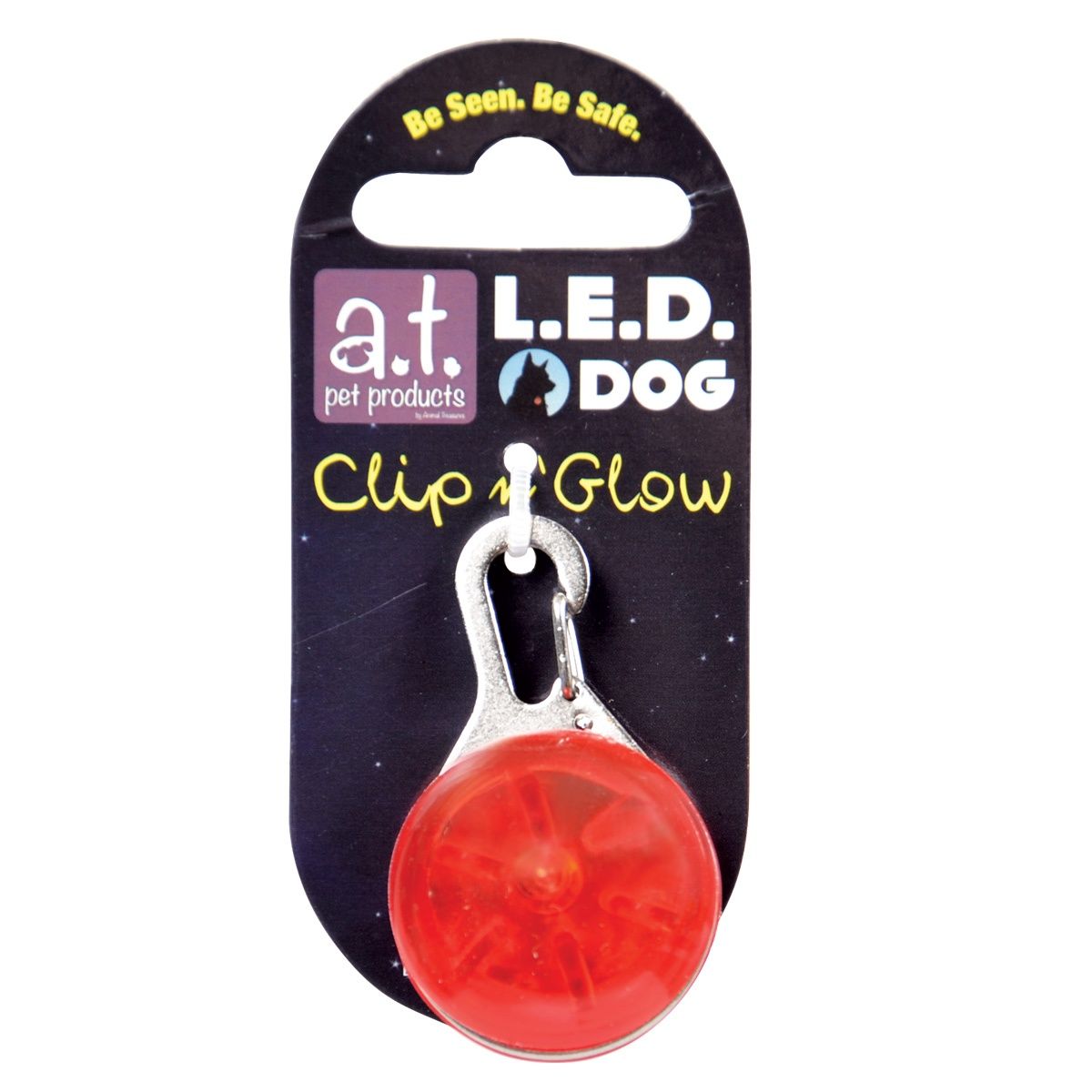 AT - LED Clip n&#39; Glow Tag - Red