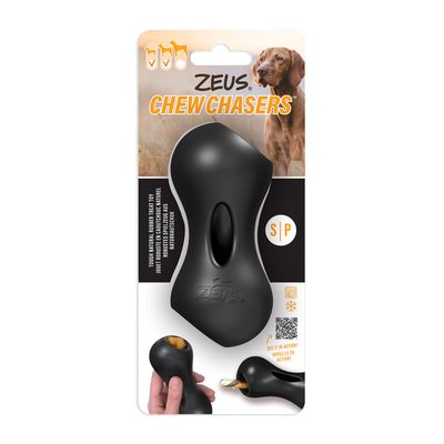 Zeus Chewchasers Rubber Treat Peanut - Black - Small - 11 cm (4.3 in)