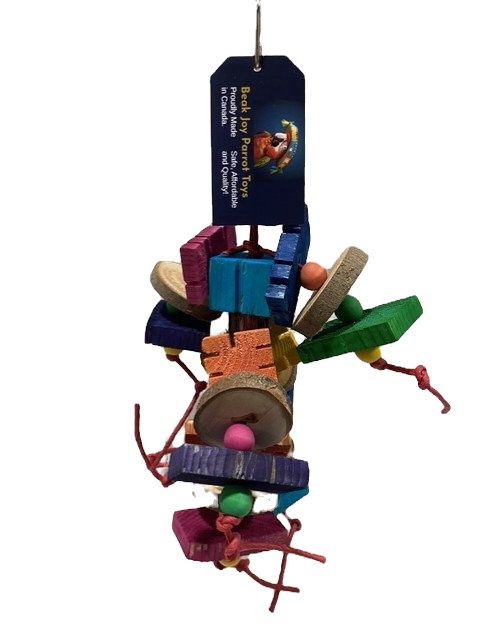 Beak Joy -Wood and beads for medium small Parrots