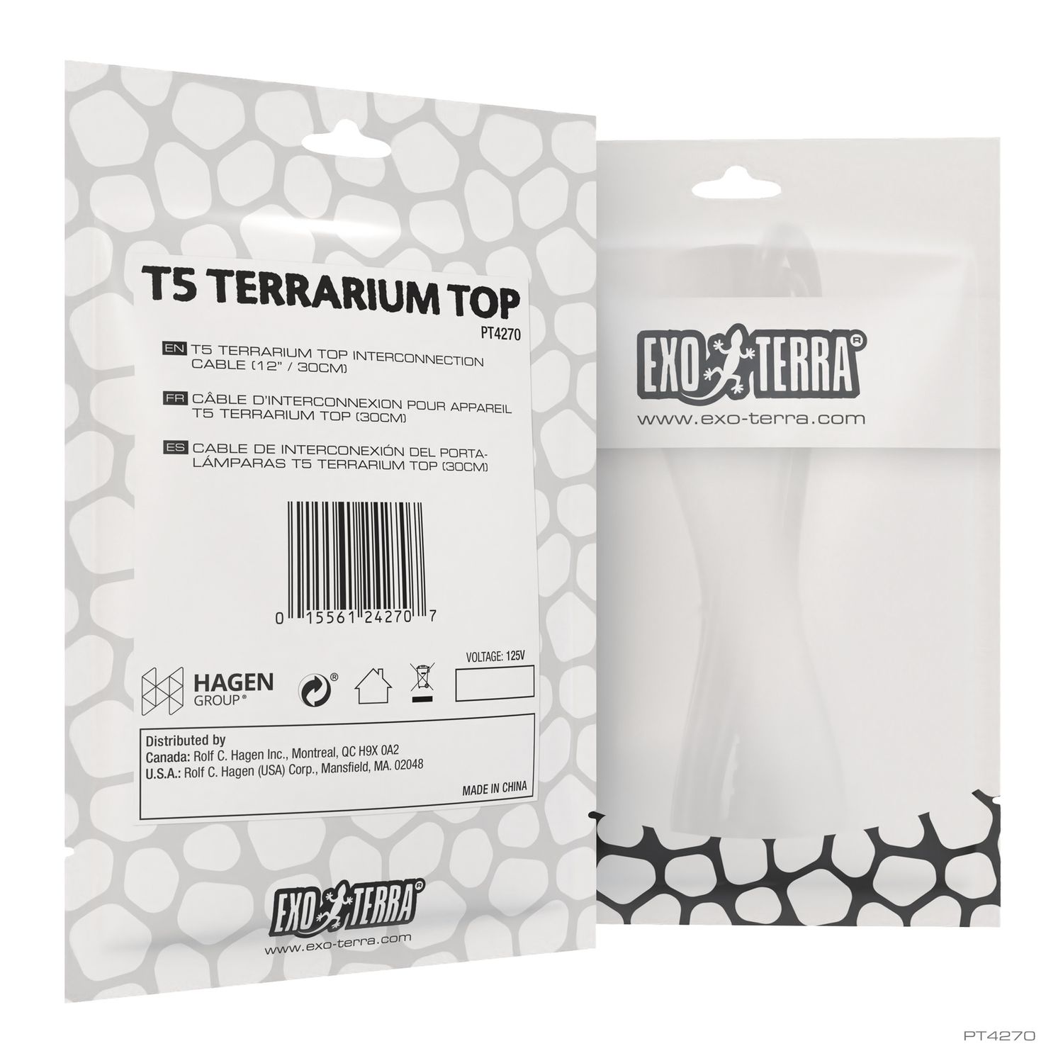 Exo Terra T5 Terrarium Top Interconnection Cable - 30 cm (12 in)