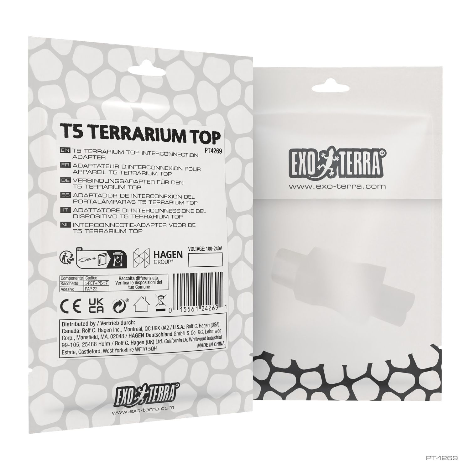 Exo Terra T5 Terrarium Top Interconnection Adapter