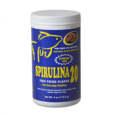 Zoo Med AF-S4 4 Oz Spirulina 20 Flakes Fish Food