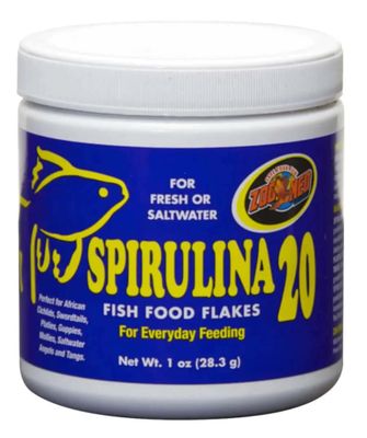 Zoo Med Spirulina 20 Fish Food Flakes