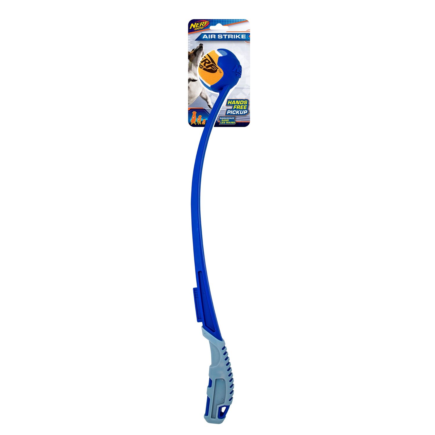 Nerf Dog 25in Air Strike Thrower With Ball Clip / Hand Free Pickup / Fetch - NEW