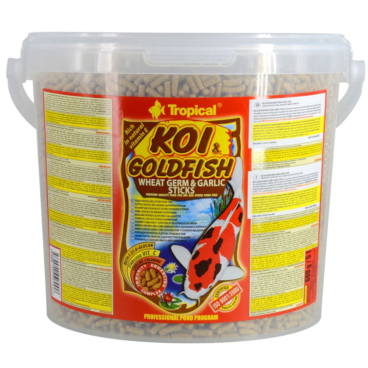 Tropical - Koi &amp; Goldfish Wheat Germ &amp; Garlic Sticks - 650 g