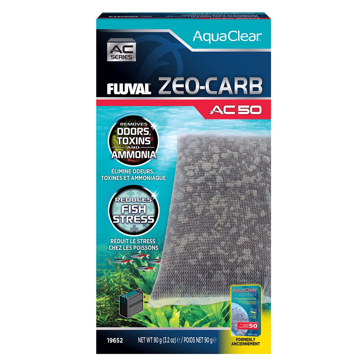 Zeo-Carb for AquaClear AC50 Power Filter, 3.2 oz / 90 g