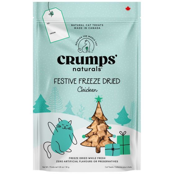 Crumps Holiday Festive Freeze Dried Chicken Treats Cat 30g