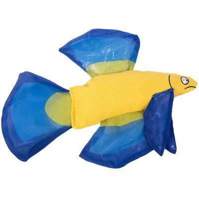Yeowww Catnip Betta Fish, Blue Cat toy