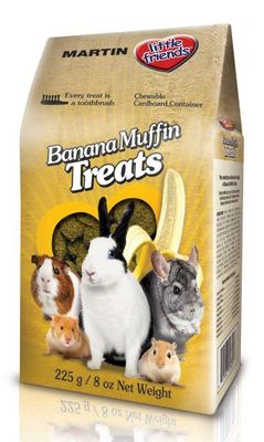 Martin Little Friends Hearty Banana Muffin Rabbit Treat Small Animal