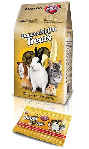 Martin Little Friends Hearty Banana Muffin Rabbit Treat Small Animal - 25g