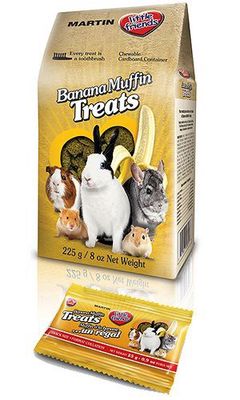 Martin Little Friends Hearty Banana Muffin Rabbit Treat Small Animal - 25g