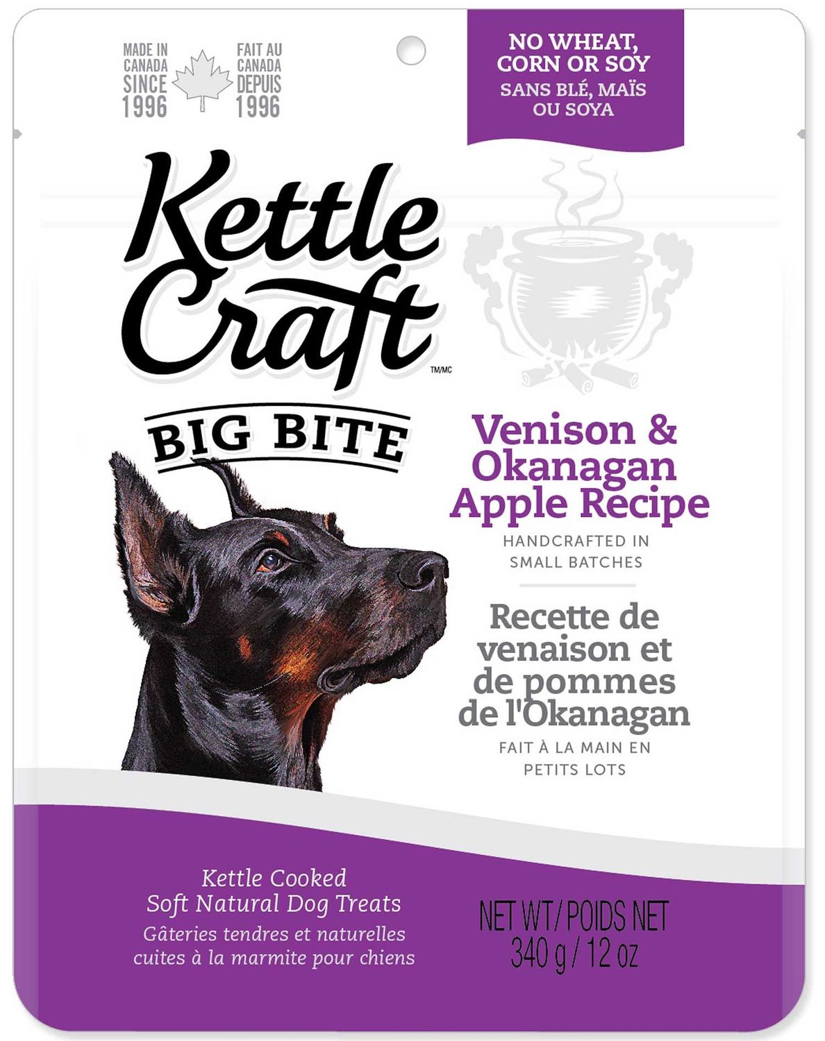 Kettle Craft Venison And Okanagan Apple Big Bite Dog 340g