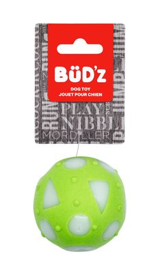 Bud'Z Rubber Dog Toy - Small Full Ball, Lime Green