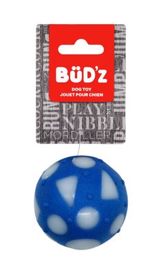 Bud'Z Rubber Dog Toy - Small Full Ball, Blue
