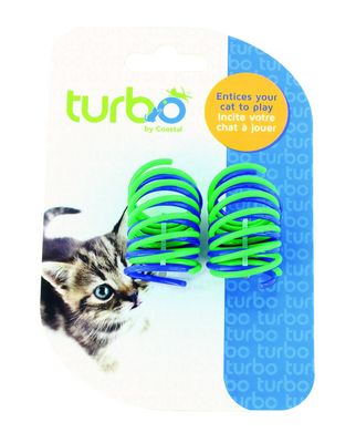 Turbo Plastic Coil Cat Toy, Multi-Colour, 4 Pack Cat 1pc