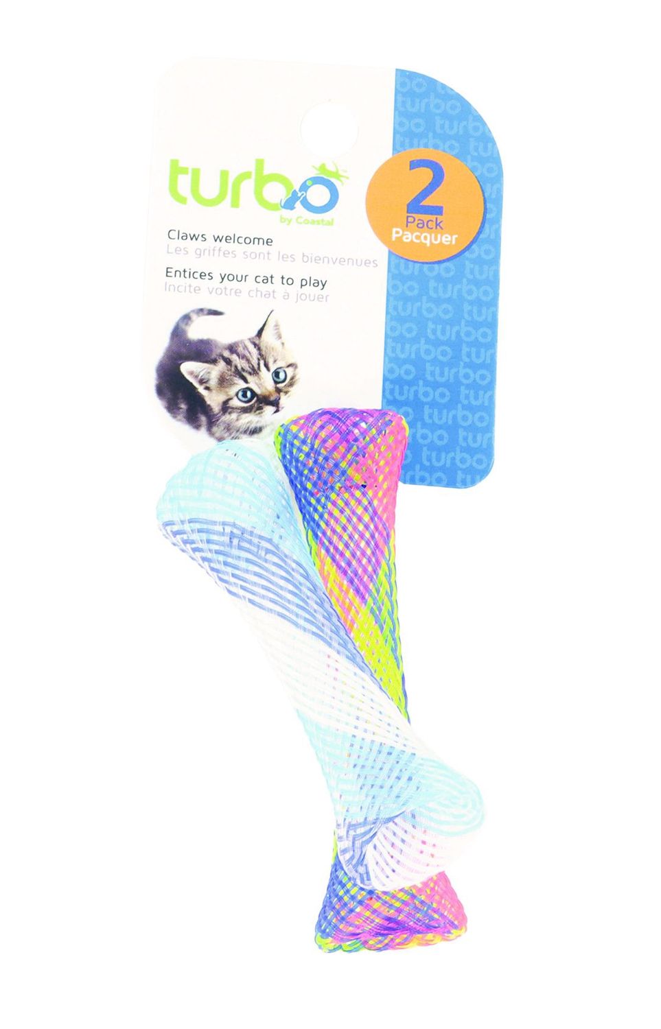 Turbo Plastic Tube Cat Toy, Multi-Color, 2 Pack Cat 1pc