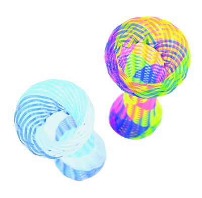 Turbo Plastic Tube Cat Toy, Multi-Color, 2 Pack Cat 1pc
