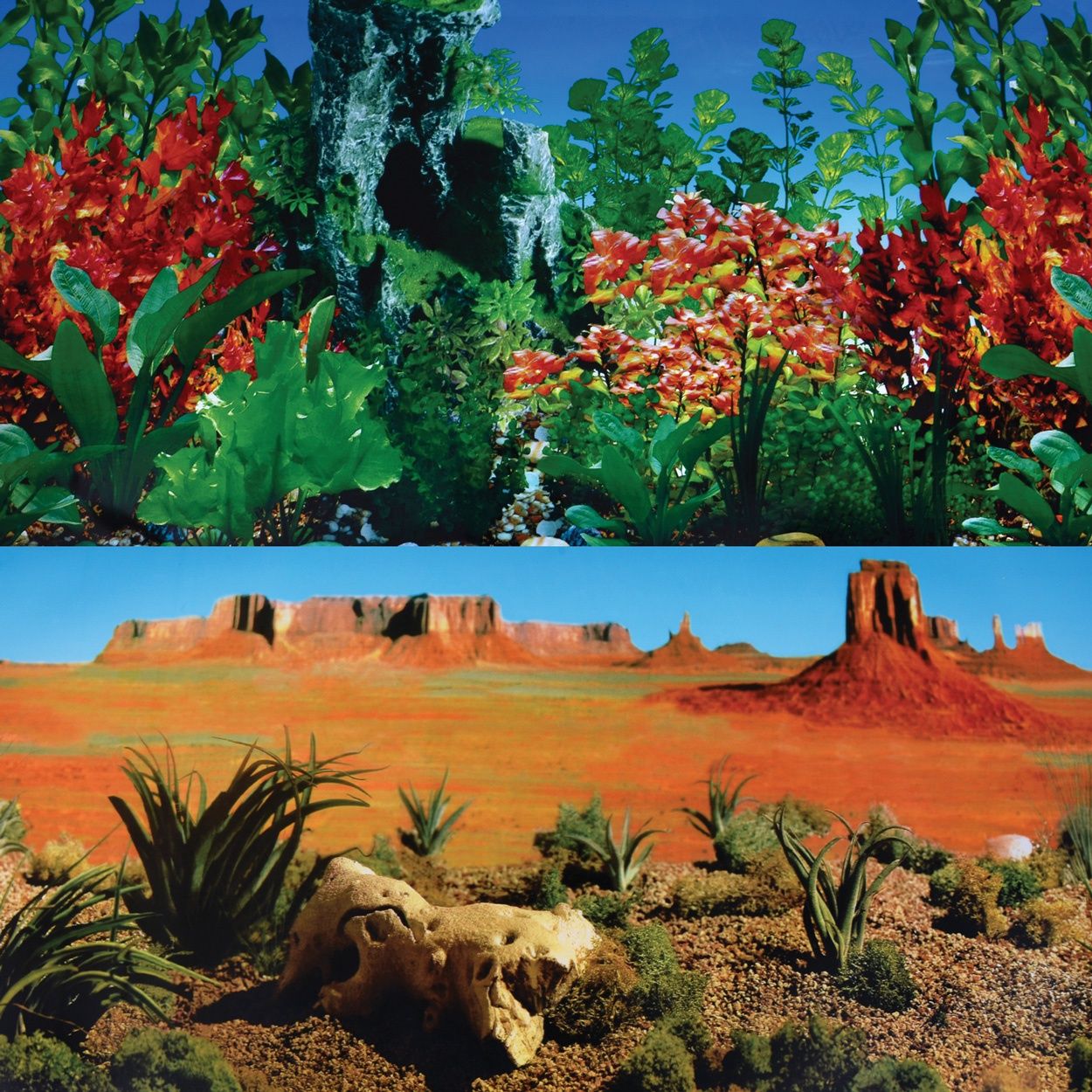 UT - Red Butterfly/Desert Reversible Background - 24" - Sold by the Foot - 24883