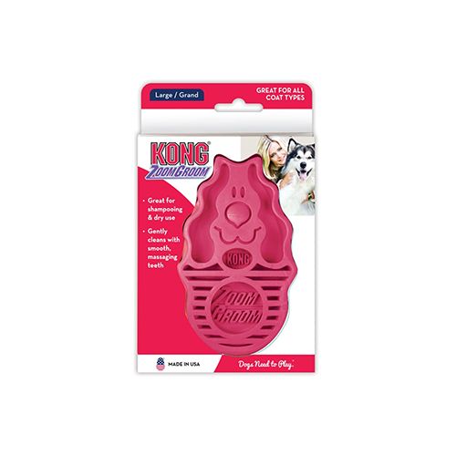 Kong® ZoomGroom® Raspberry Large for Dogs