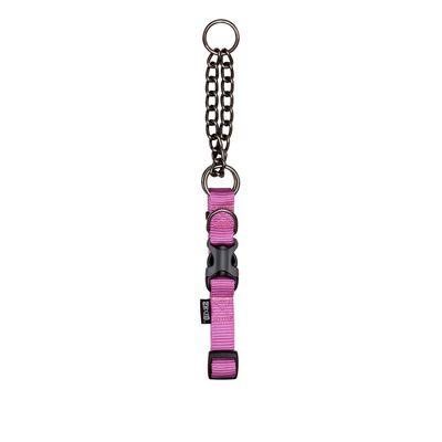 Zeus Martingale Dog Collar - Fuchsia - Large - 2 cm x 45 cm-55 cm (3/4in x 18in-22in)