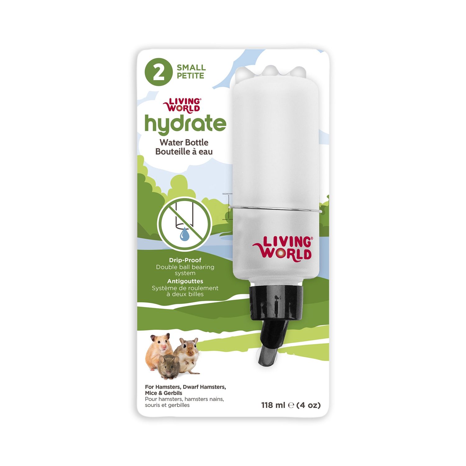 Living World Hydrate Leak-Proof Plastic Water Bottle - Small - 120 ml (4 oz)