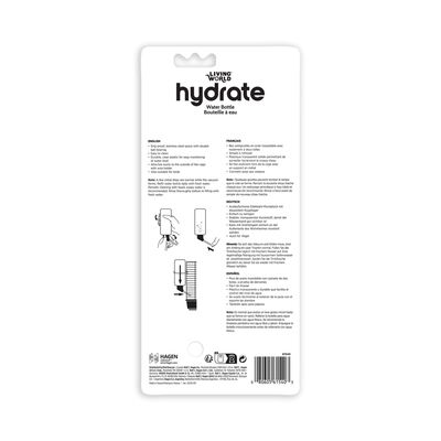 Living World Hydrate Leak-Proof Plastic Water Bottle - Large - 475 ml (16 oz)