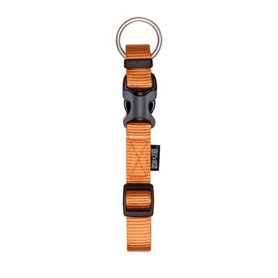 Zeus Adjustable Nylon Dog Collar - Tangerine - Large - 2 cm x 36 cm-55 cm (3/4in x 14in-22in)