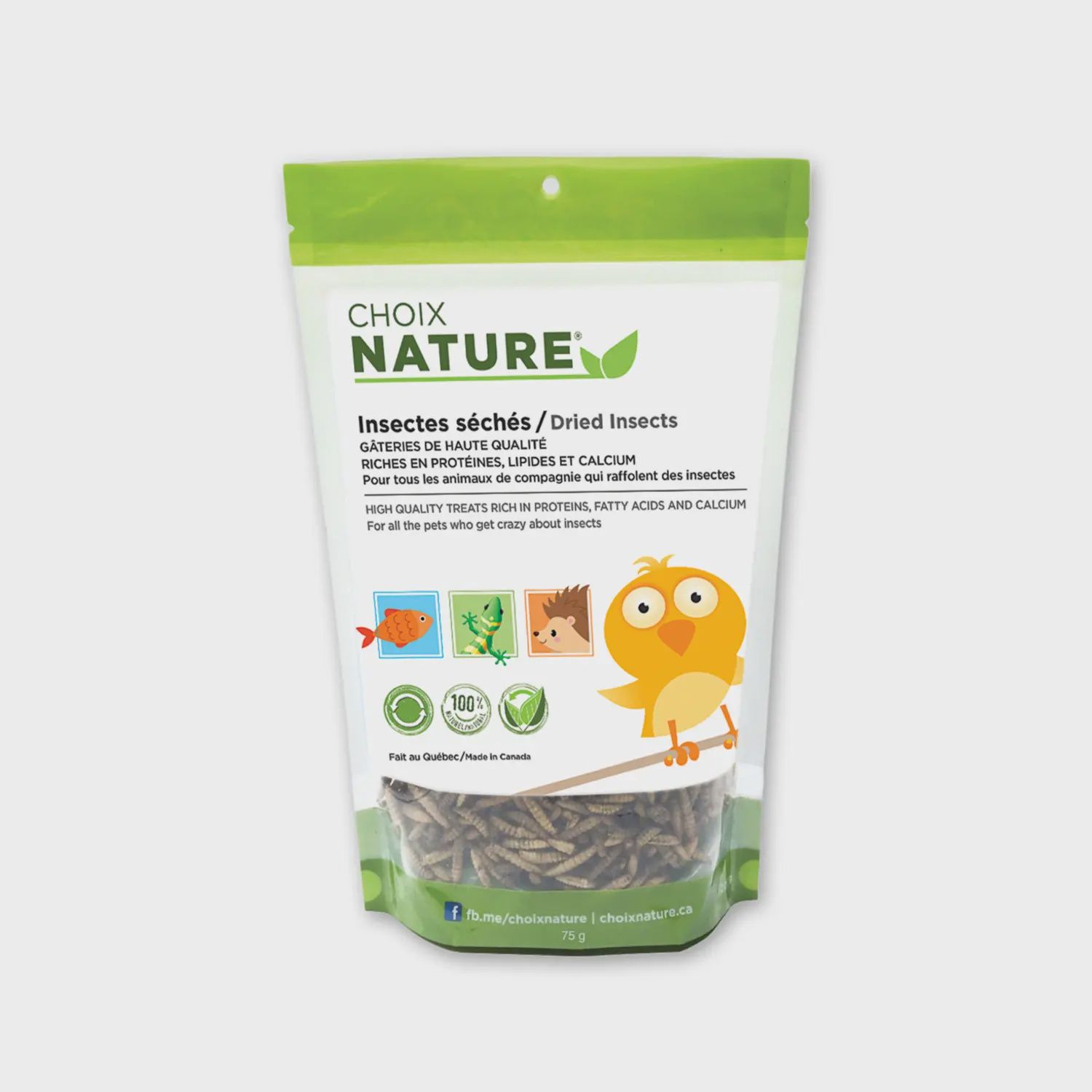 CHOIX NATURE WHOLE DRIED INSECTS - 75 G