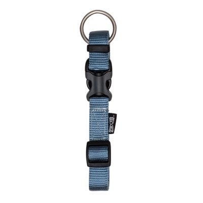 Zeus Adjustable Nylon Dog Collar - Denim Blue - XLarge - 2.5 cm x 42 cm-65 cm (1in x 16in-26in)