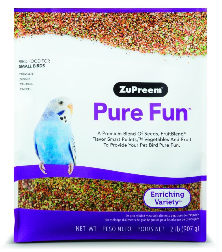 ZuPreem "Pure Fun" Food For Parakeet, Budgies, Parrotlet &amp; Small Birds 2lbs
