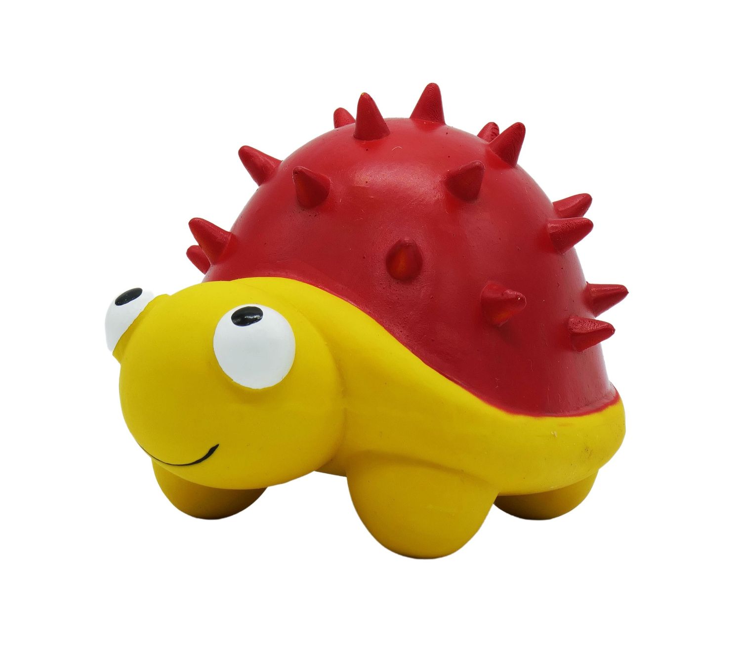 Bud'Z Latex Dog Toy With Squeaker - Turtle, Red Dog 5in 1pc