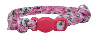 Li'l Pals Round Kitten Collar Strawberries Cat 1pc 5/16x8in