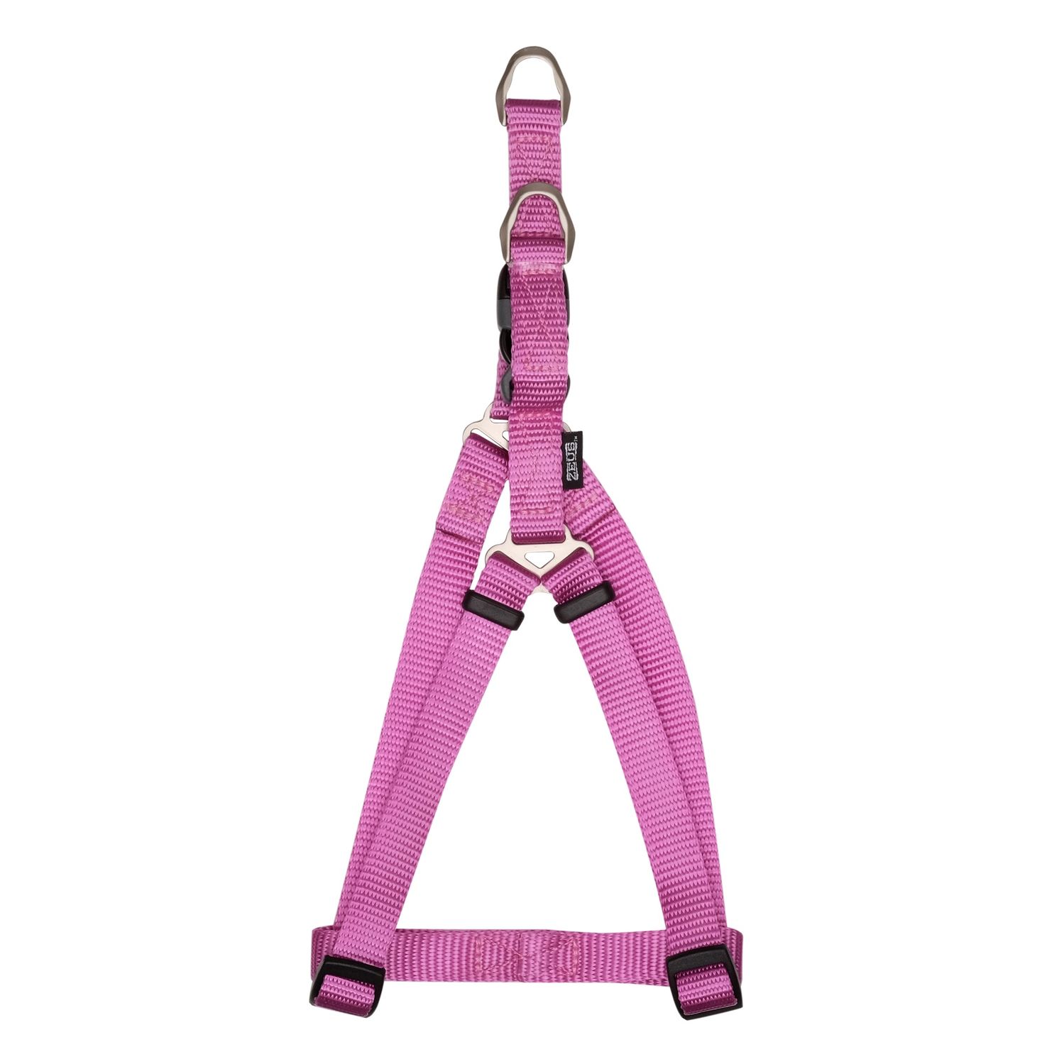 Zeus Nylon Step-In Dog Harness - Fuchsia - Small - 1 cm x 33 cm-45 cm (3/8in x 13in-18in)