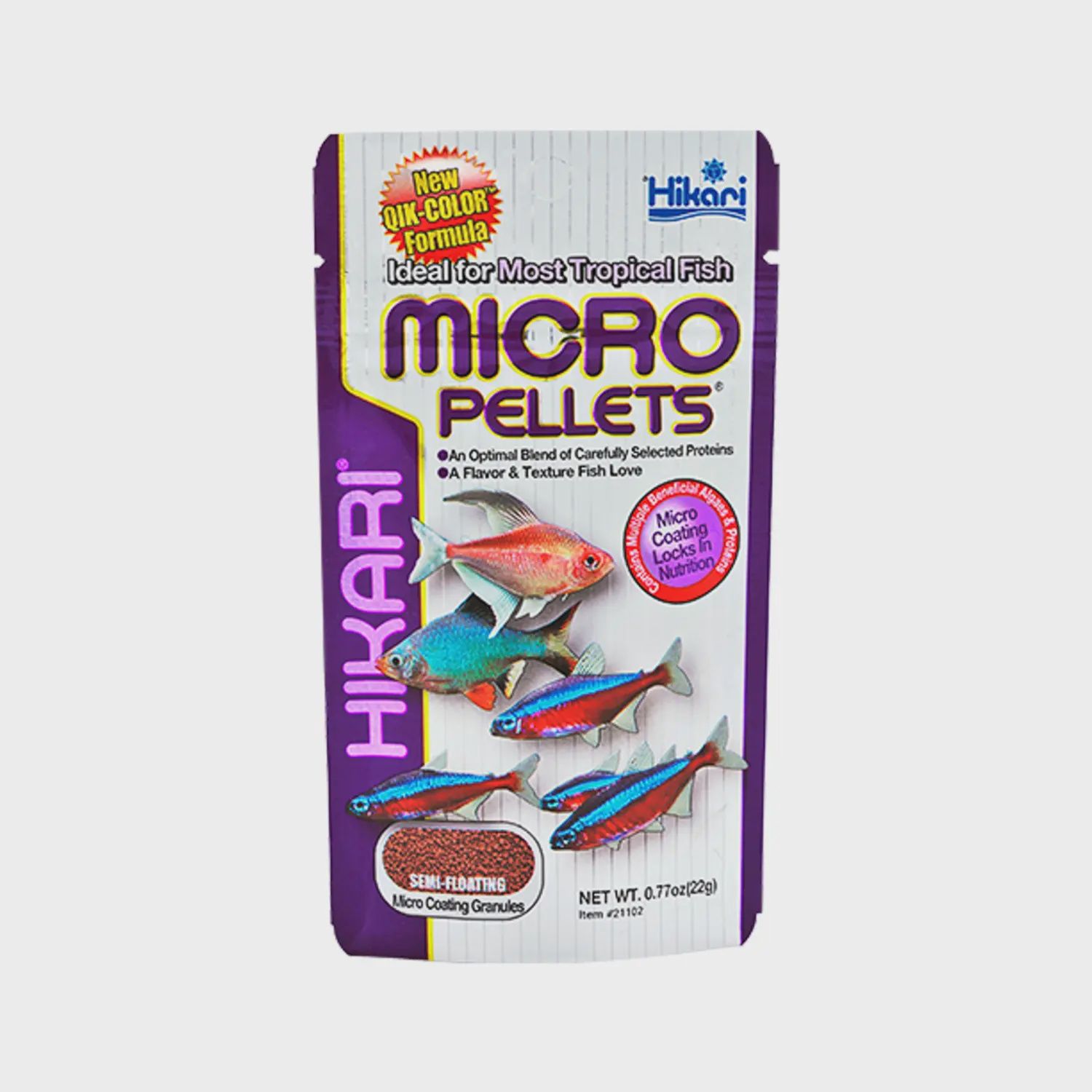 Hikari - Micro Semi-Floating Pellets Freshwater Tropical Fish Food  - 0.77 Oz (22g)