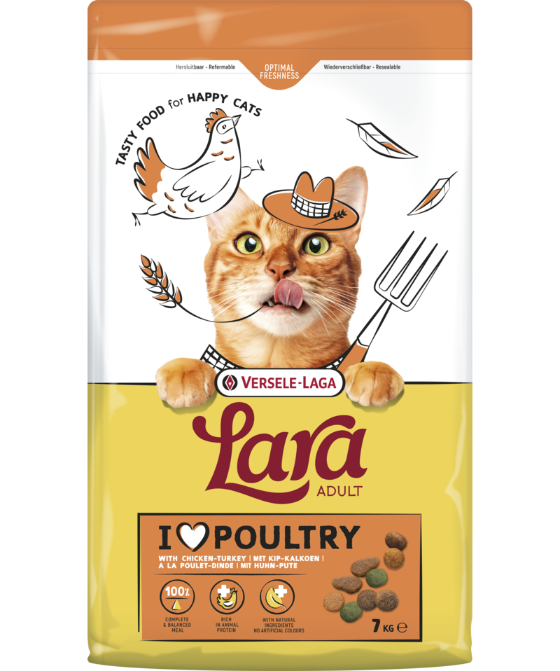 Versele-Laga - Lara - Adult with Chicken-Turkey - 7kg - Cat Food