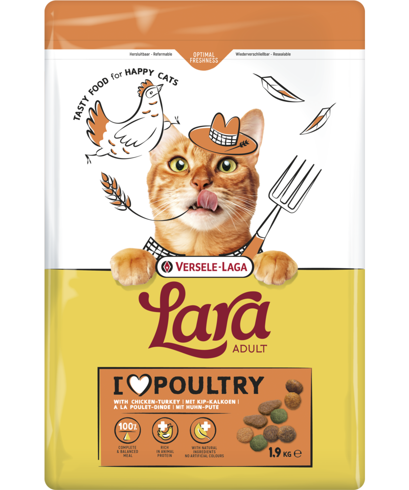 Versele-Laga - Lara - Adult with Chicken-Turkey - 1.9kg - Cat Food