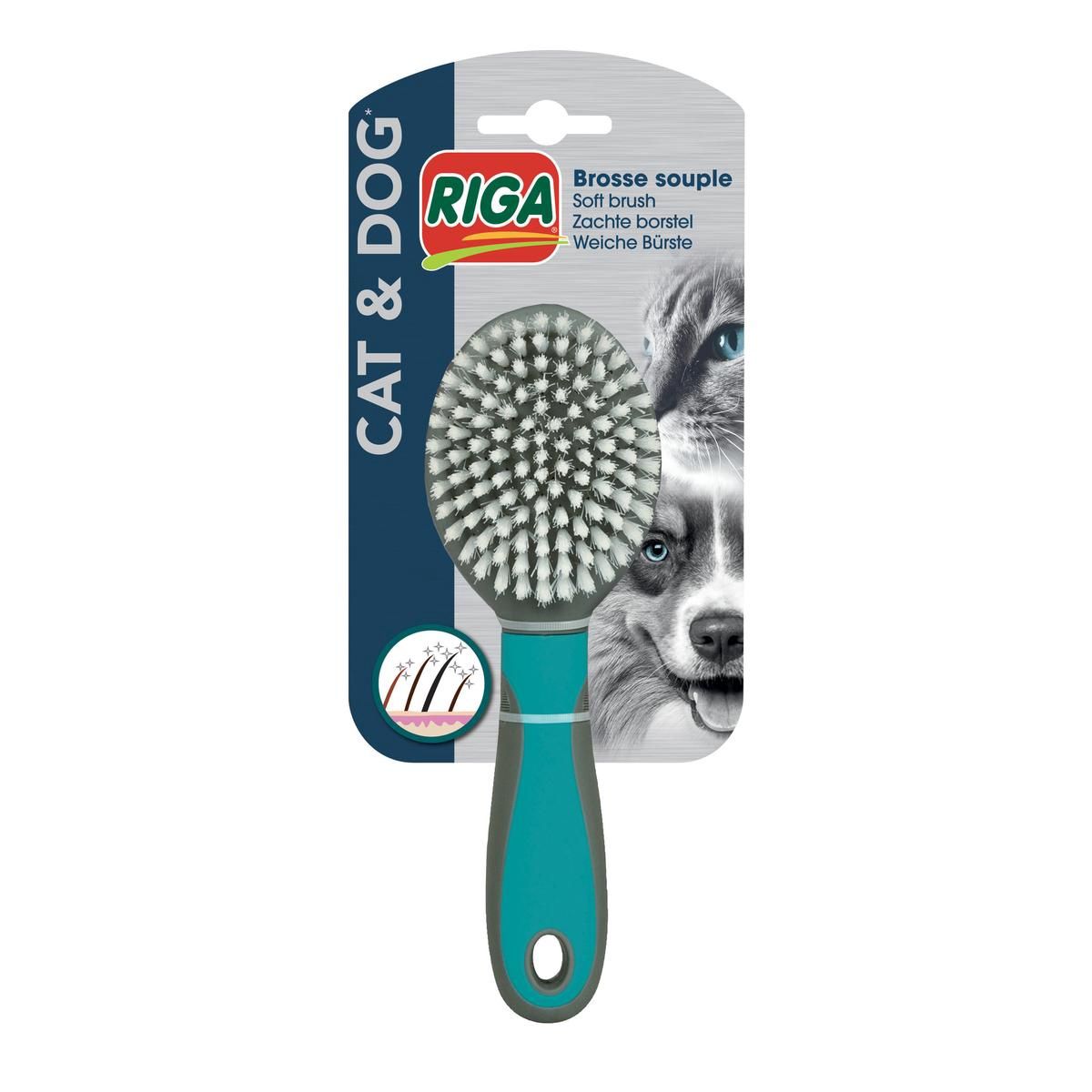 RIGA - Soft Brush for Dogs &amp; Cats