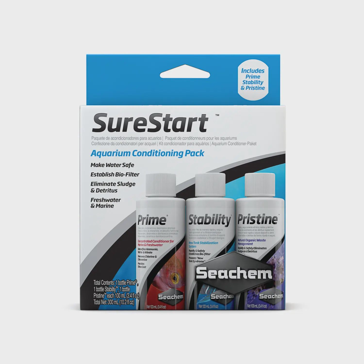Seachem - SureStart Aquarium Conditioning Pack - 3 x 100 ml