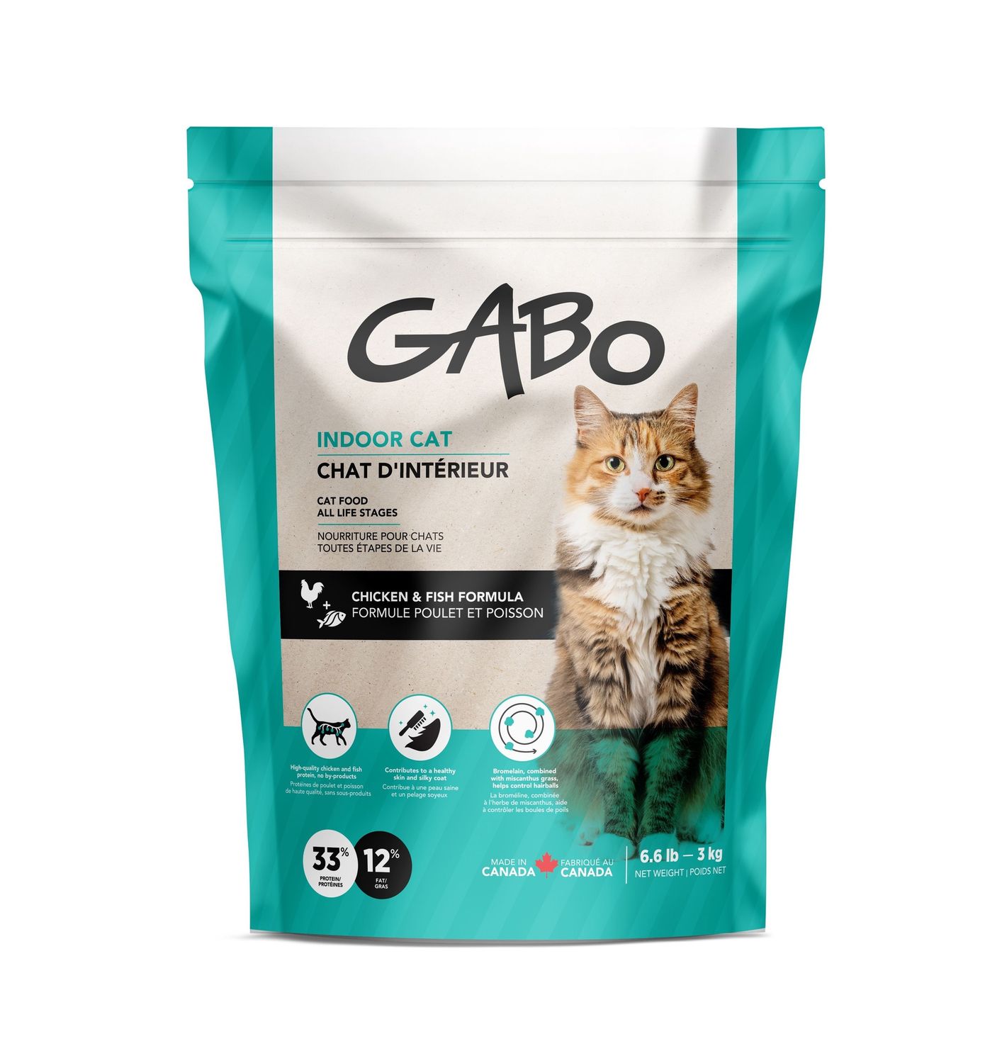Gabo Indoor Cat Food, All Life Stages Formula 3kg