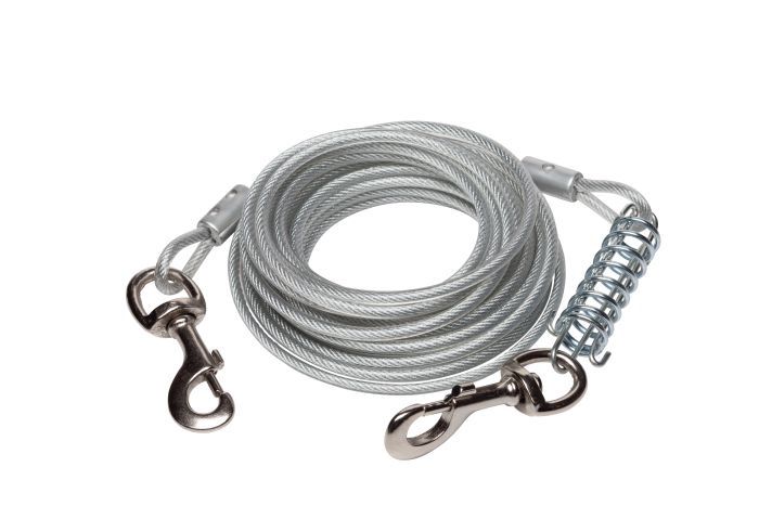 Bud'Z 30ft Tie Out With Spring (Up To 160lbs) Dog