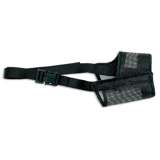Best Fit Adjustable Mesh Muzzle Black Dog 1pc 9.5in